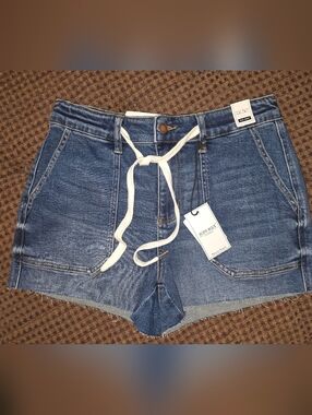 Judy Blue High Wasted Denim Drawstring Shorts - NWT - Size Medium